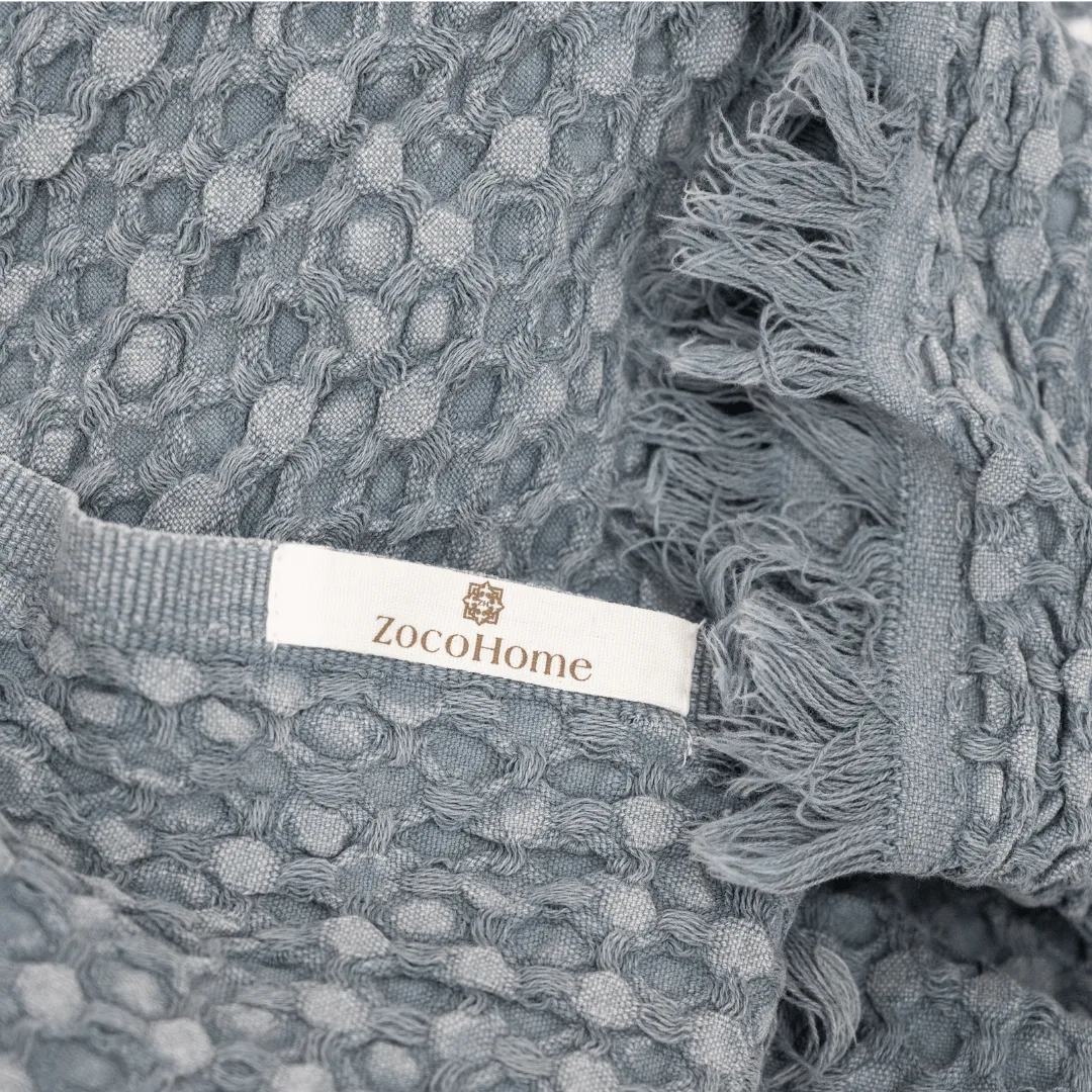 Fouta Waffle | Blue 80x180cm