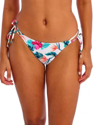 Freya Palm Paradise Tie-Side Bikini Bottom L, White