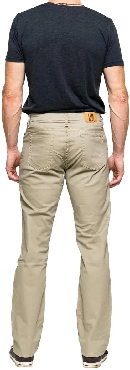 FULL BLUE 5 Pocket Twill Pants, Regular Fit, Performance Stretch