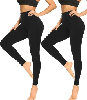 FULLSOFT Soft Leggings for Women - High Waisted Tummy Control No See Through Workout Yoga Pants
