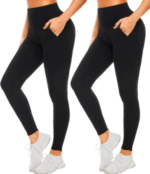 FULLSOFT Soft Leggings for Women - High Waisted Tummy Control No See Through Workout Yoga Pants