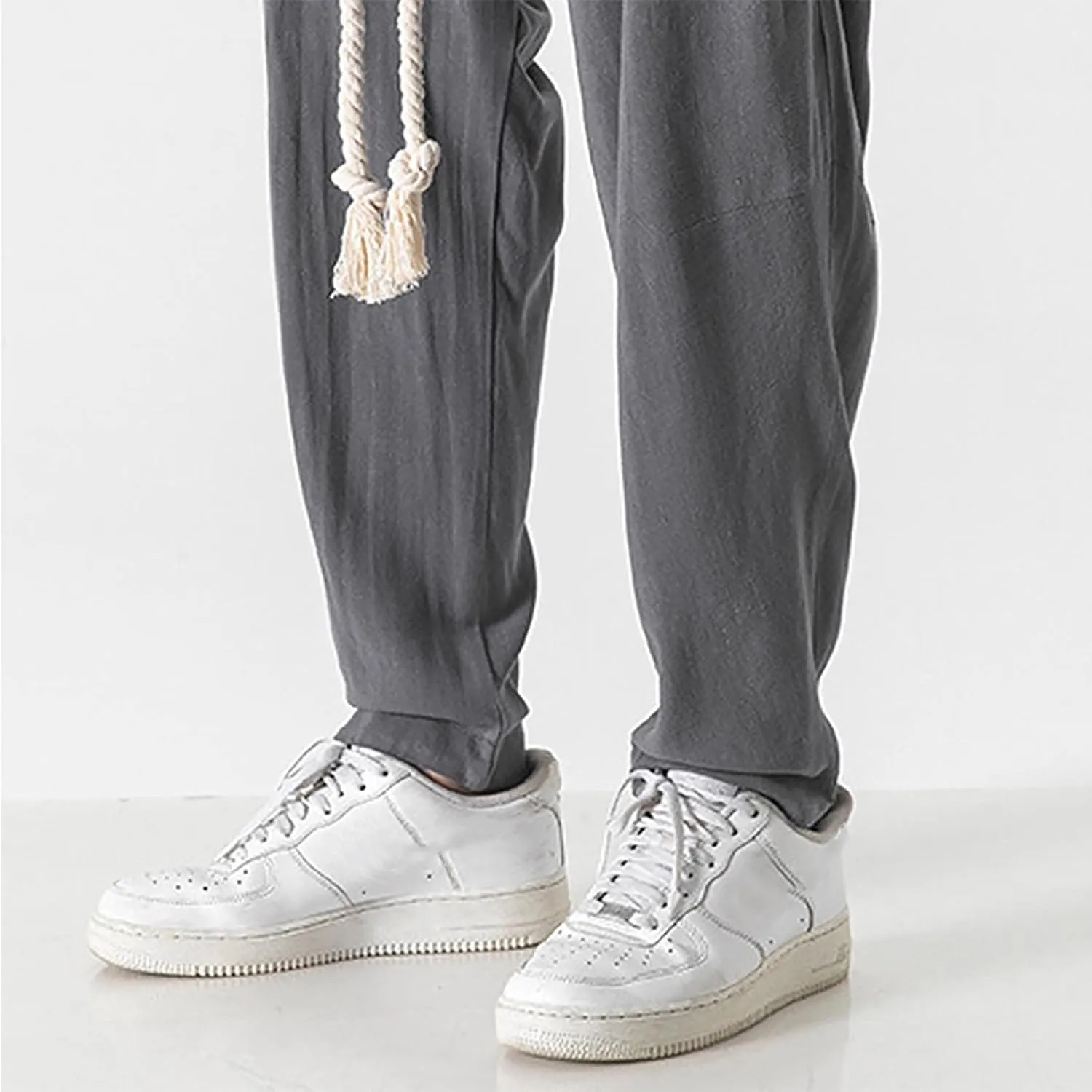 FZVYD Mens Brown Dress Pants Mens Joggers Cargo Pants Fashion Casual Sweatpants Work Pants Drawstring Loose Trousers Pockets