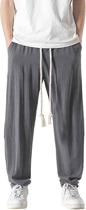 FZVYD Mens Brown Dress Pants Mens Joggers Cargo Pants Fashion Casual Sweatpants Work Pants Drawstring Loose Trousers Pockets