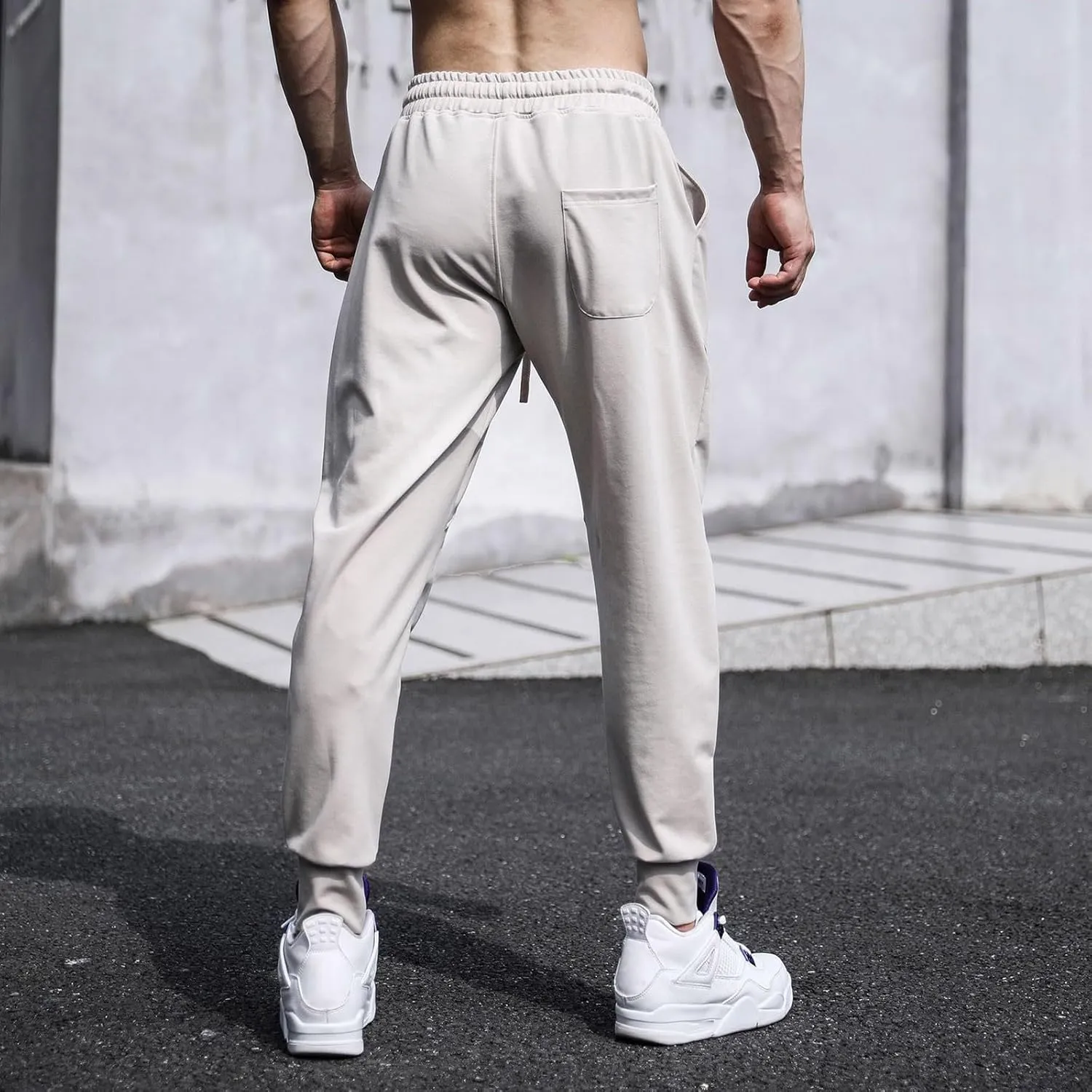 FZVYD Navy Pants Men Mens Joggers Cargo Pants Fashion Casual Sweatpants Work Pants Drawstring Loose Trousers with Pockets