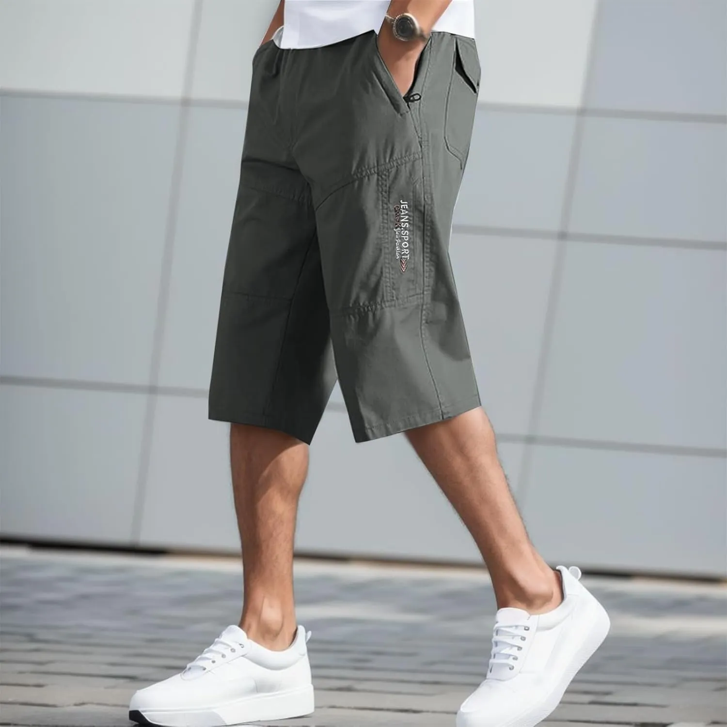 FZVYD Relaxed Fit Pants for Men Mens Joggers Cargo Pants Fashion Casual Sweatpants Work Pants Drawstring Loose Trousers