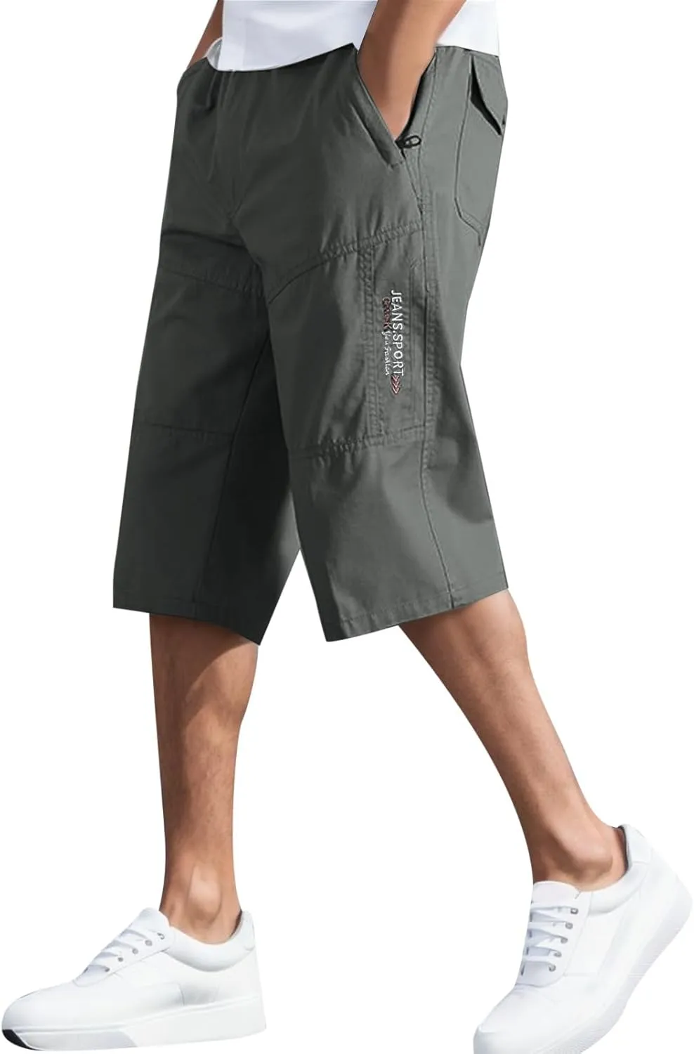 FZVYD Relaxed Fit Pants for Men Mens Joggers Cargo Pants Fashion Casual Sweatpants Work Pants Drawstring Loose Trousers