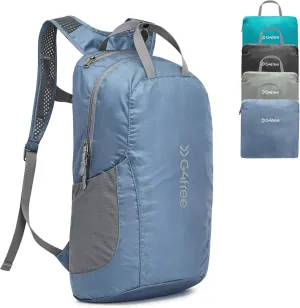 G4Free 25L Lightweight Hiking Backpack Packable Foldable Sport Travel Daypack Water Resistant for Women MenBlue