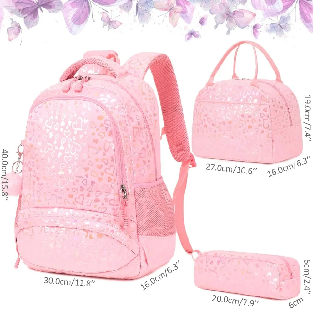 Girls Backpack for Elementary Kids School Bookbag Set Cute Unicorn Backpacks for Girls Water Resistant