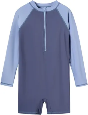 Girls Long Sleeve Rash Guard Swimsuits Zipper Bathing Suits