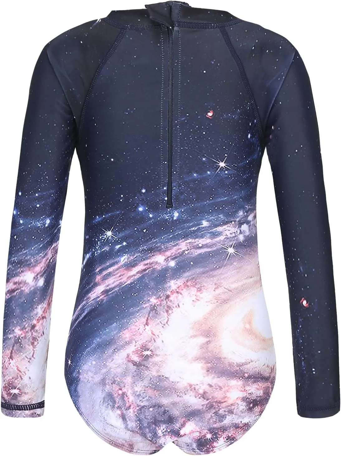 Girls One Piece Rash Guard Long Sleeve Swimsuits for Girls UPF 50  Sun Protection Bathing Suits 3-16 Years