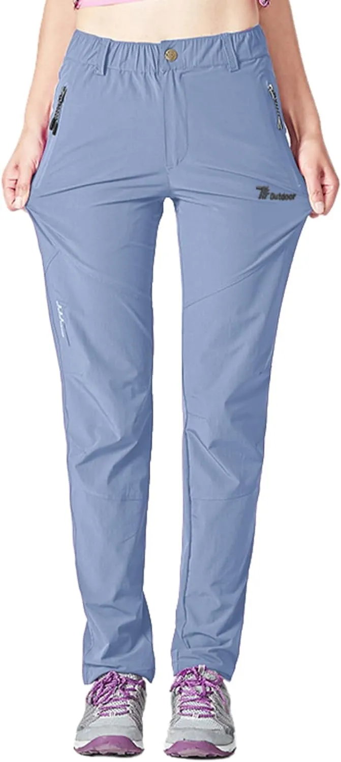 Gopune Women's Outdoor Hiking Pants Lightweight Quick Dry Water Resistant Mountain Trouser