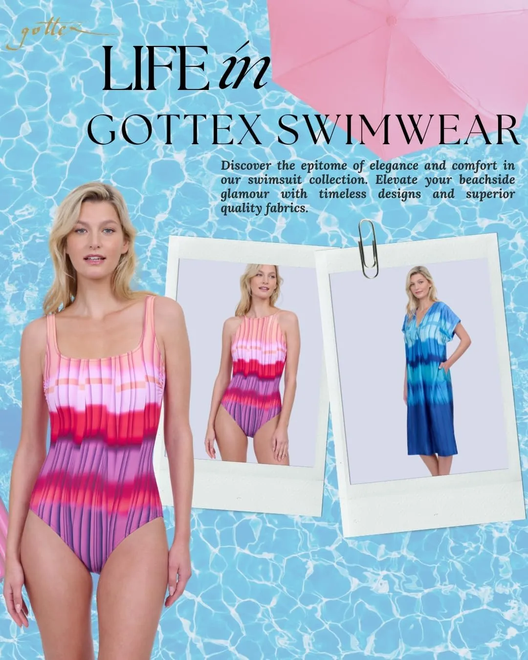 Gottex Women's Golden Hour High Neck One Piece Bathing Suit