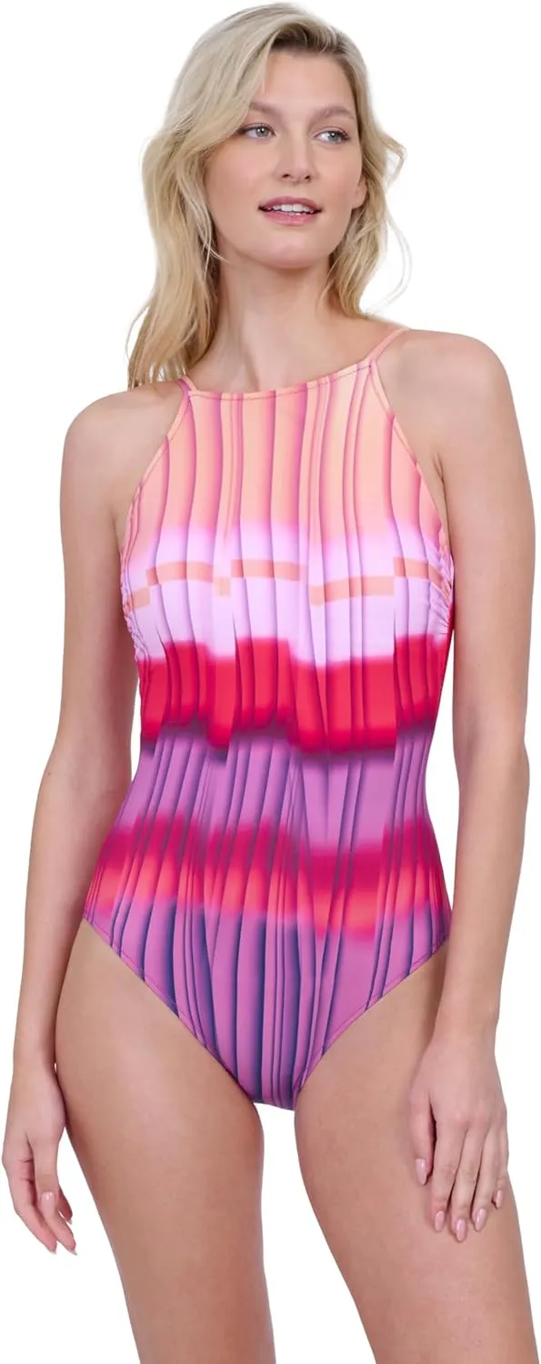 Gottex Women's Golden Hour High Neck One Piece Bathing Suit