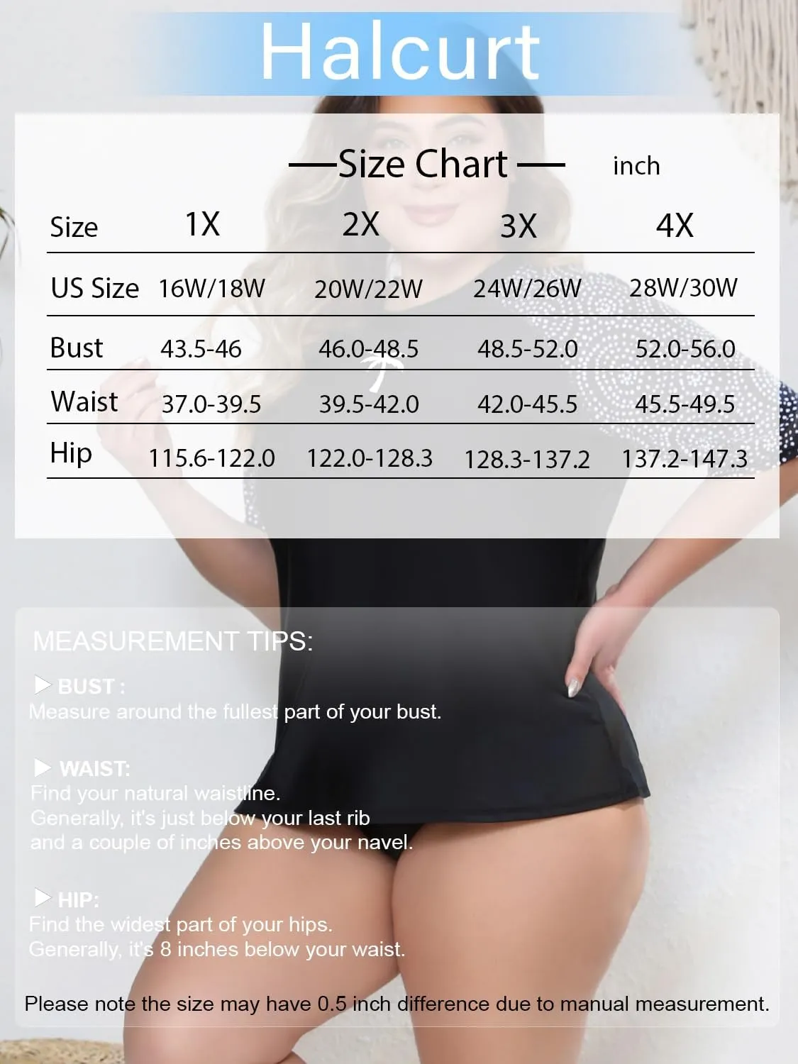 Halcurt Women's Plus Size Short Sleeve Rash Guard Swimsuit Top with Built in Bra Swim Shirt UPF50  Bathing Suit