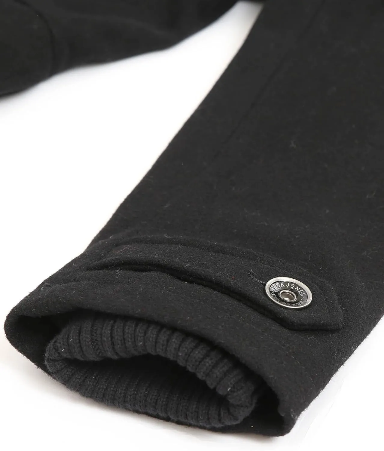 Hat and Beyond Mens Beau Wool Blend Jacket Classic Double Breasted Pea Coat Ribbed Knit Zipper Bib