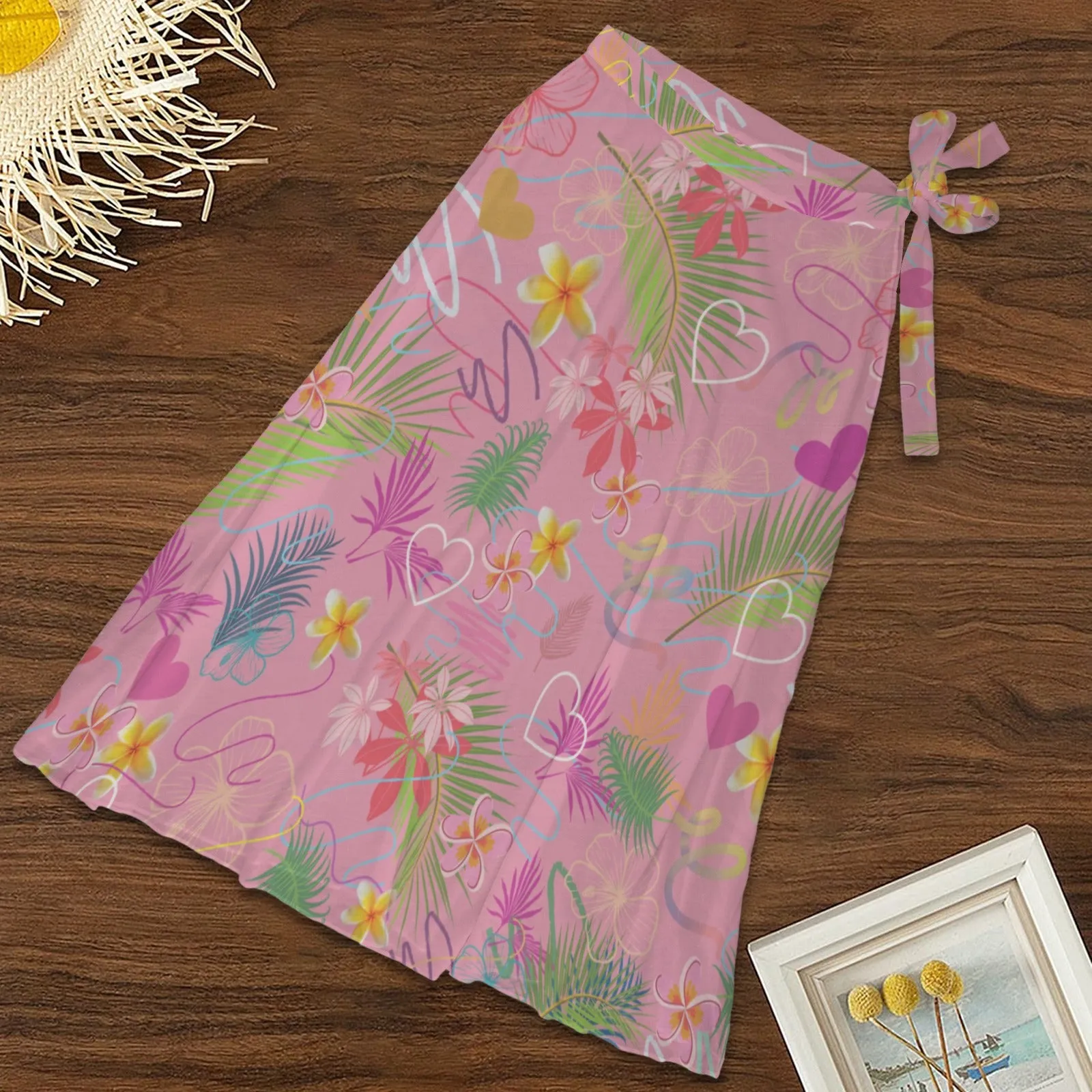 Hawaiian Pink Semi Sheer Coverup up to 5 XL
