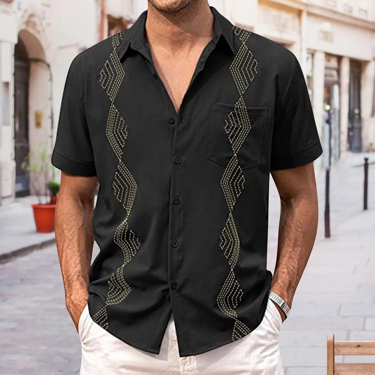 Hawaiian Shirt for Men Big and Tall Mens Dress Shirts Men's Summer Casual Short Sleeve Button Down Shirts Men's Shirts