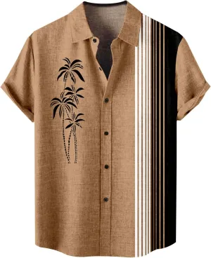 Hawaiian Shirt for Men Button Down Beach Tropical Shirts Bohemian Summer Shirts Aloha Hawaiian Shirts for Men Funky