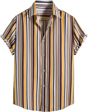 Hawaiian Shirt for Men Button Down Beach Tropical Shirts Regular Fit Funny Hawaiian Shirts Short Sleeve Print Shirts