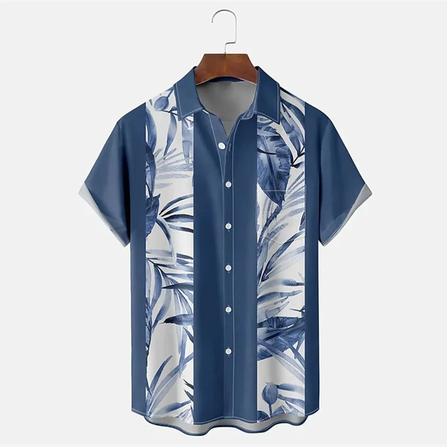 Hawaiian Shirt for Men Button Down Beach Tropical Shirts Short Sleeve Shirt Men's Casual Short Sleeve Shirts Corduroy
