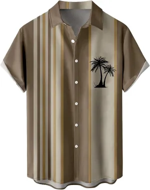 Hawaiian Shirt for Men, Button Down Shirt Lightweight Summer Beach Clothing for Men Shirts for Men Summer New Short
