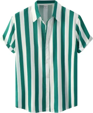 Hawaiian Shirt for Men Casual Short Sleeve Button Down Dress Shirts Summer Tropical Men's Beach Tops