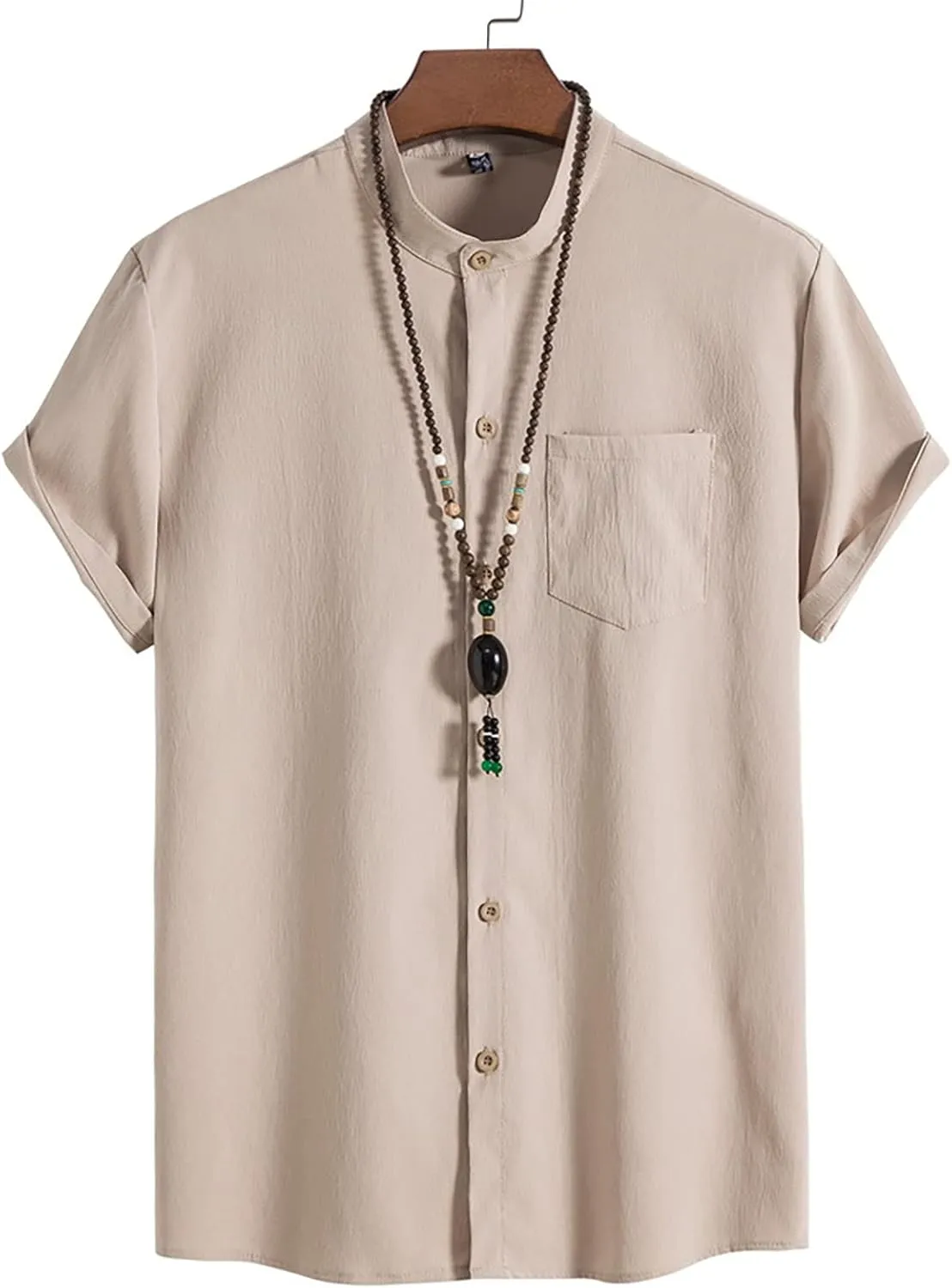 Hawaiian Shirt for Men Mens Button Down Casual Soft Cotton Linen Shirts Big and Tall Short Sleeve Tops