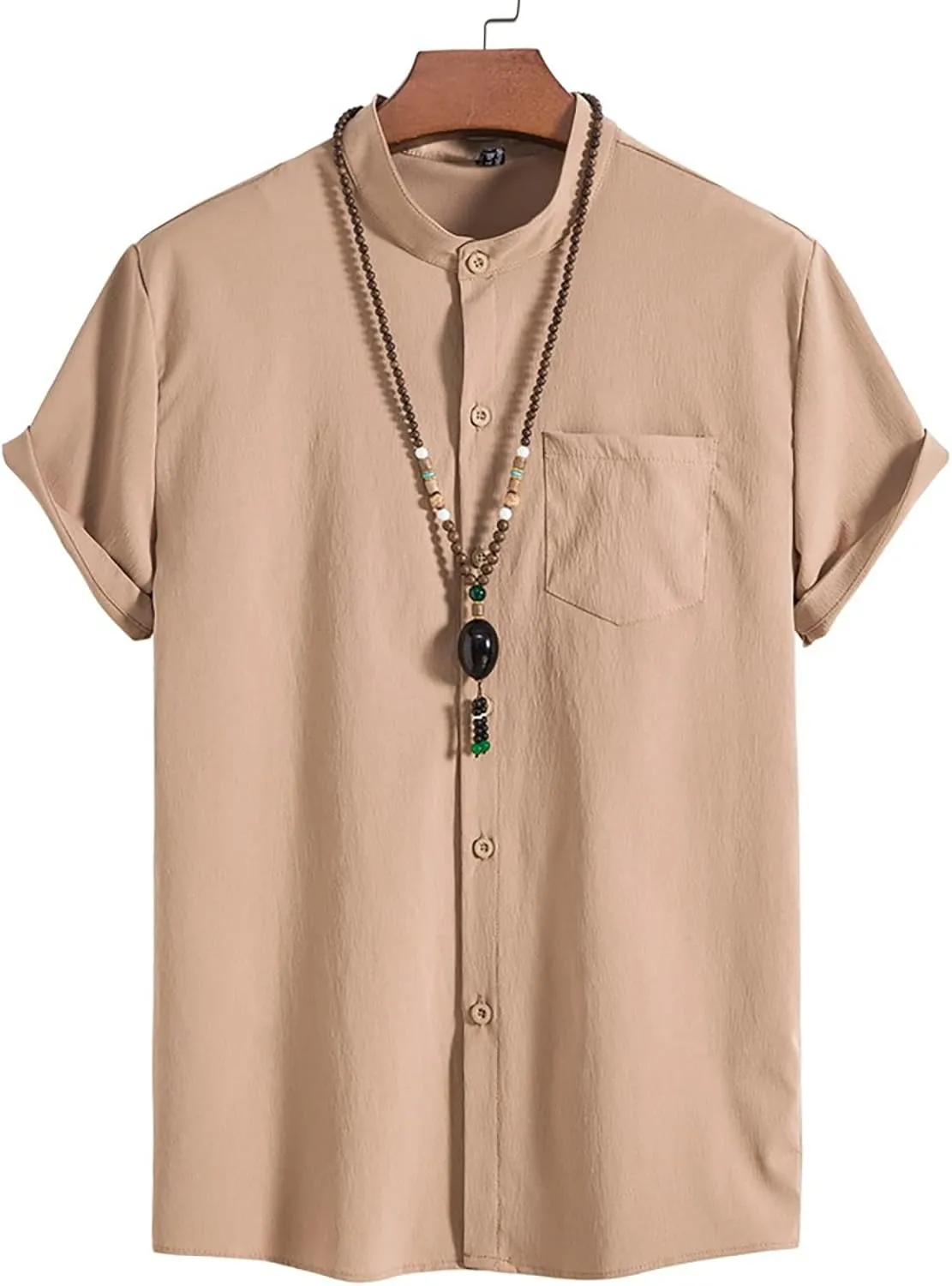 Hawaiian Shirt for Men Mens Button Down Casual Soft Cotton Linen Shirts Big and Tall Short Sleeve Tops