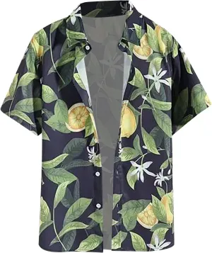 Hawaiian Shirt for Men, Shirts Casual Short Sleeve Button Down Shirt Summer Shirts Mens Front Pocket Hawaiian Shirts