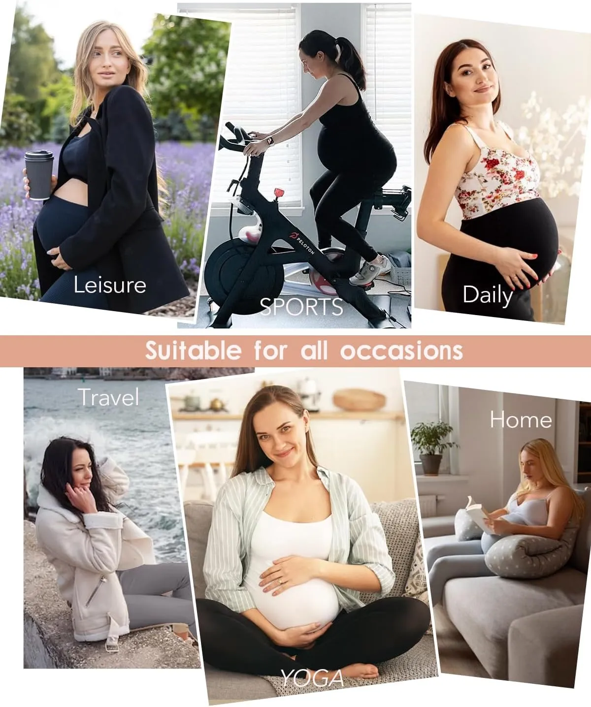 Hi Clasmix 3 Pack Maternity Capri Leggings with Pockets-Buttery Soft Workout Pregnancy Yoga Pants