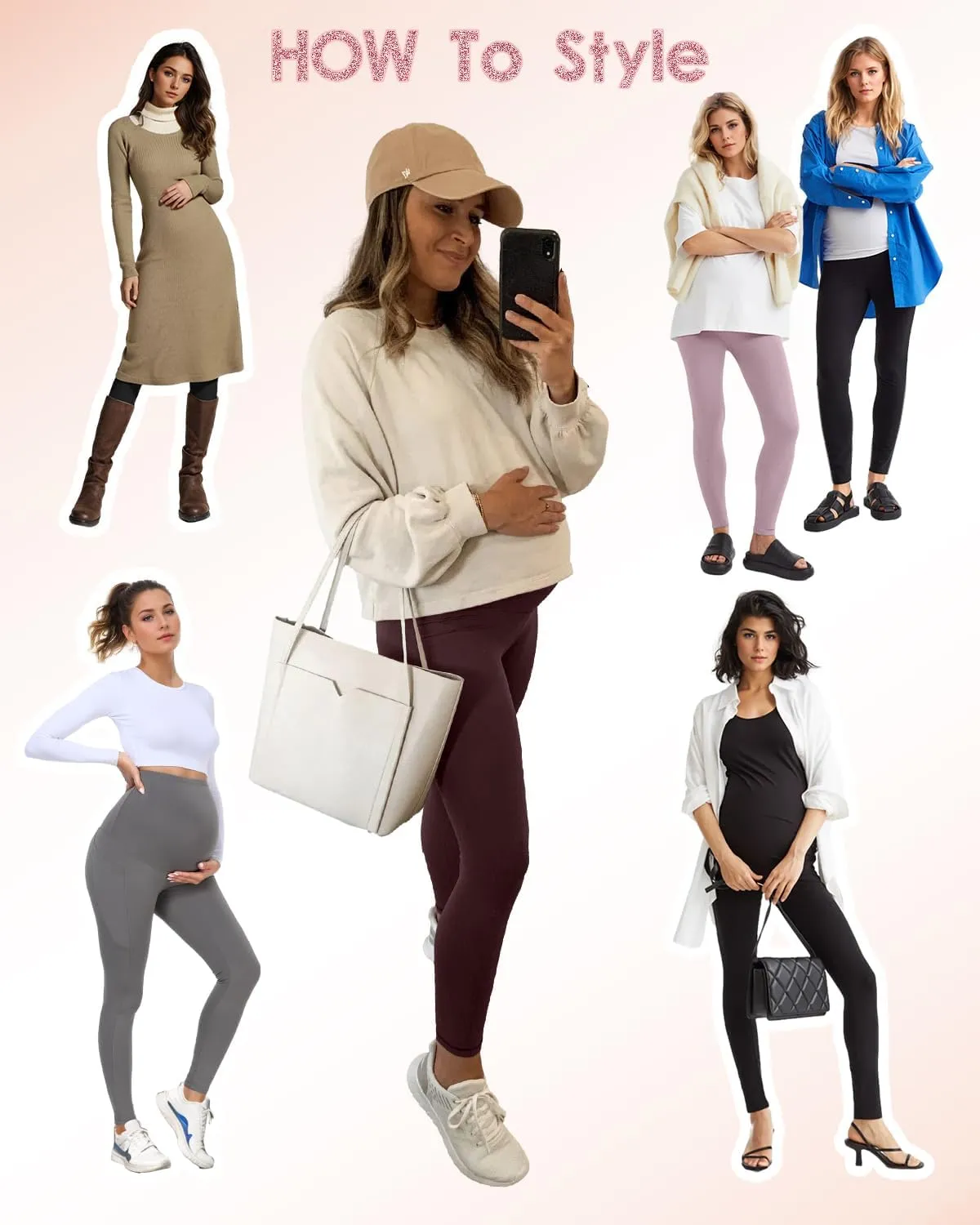Hi Clasmix 3 Pack Maternity Capri Leggings with Pockets-Buttery Soft Workout Pregnancy Yoga Pants