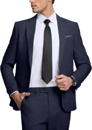 High-End Suits Men's Lightweight Casual Suits Set 2 Piece One Button Blazer Jacket Pants for Wedding Business Prom Homecoming