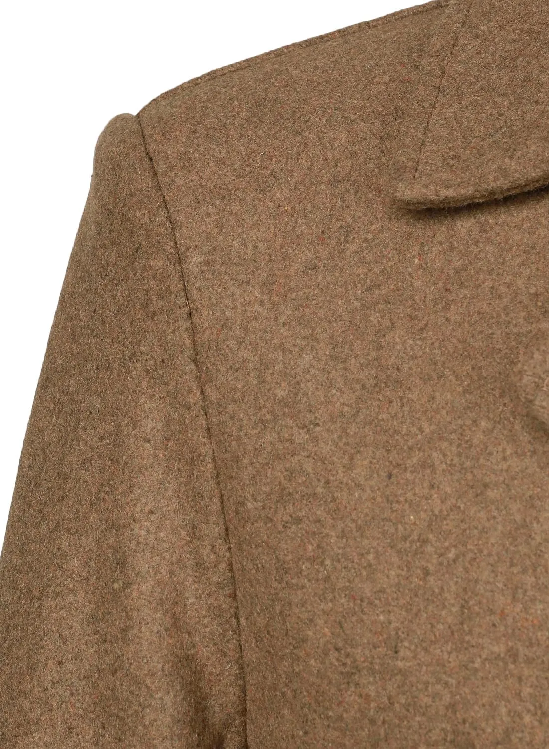 HOOD CREW Mens Classic Double Breasted Wool Blend Pea Coat Notched Lapel Trench Coat Casual Overcoat