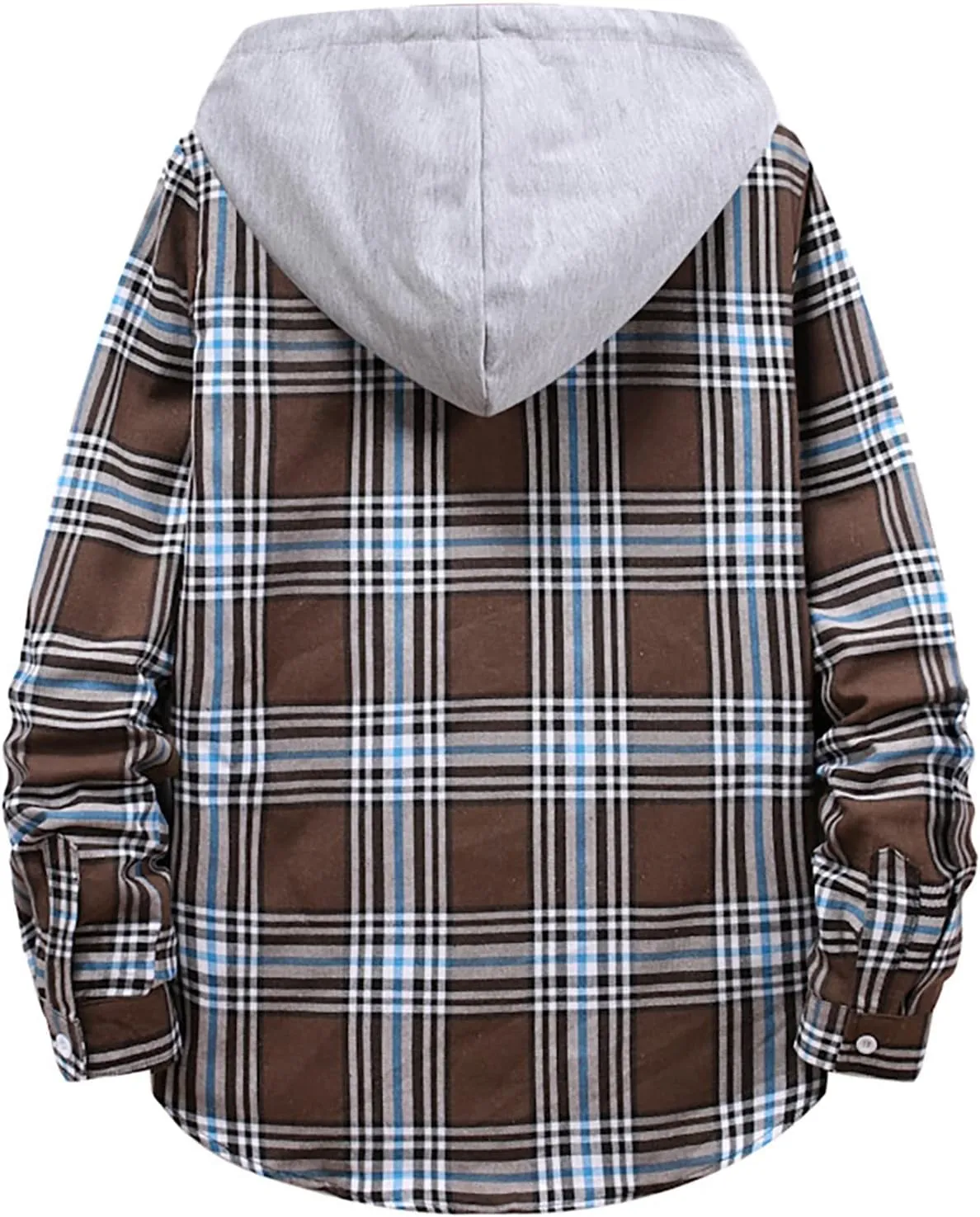 Hoodies for Men Plaid Flannel Shirts Long Sleeve Casual Button Down Shirt Shacket 2024 Fall Lightweight Clothes