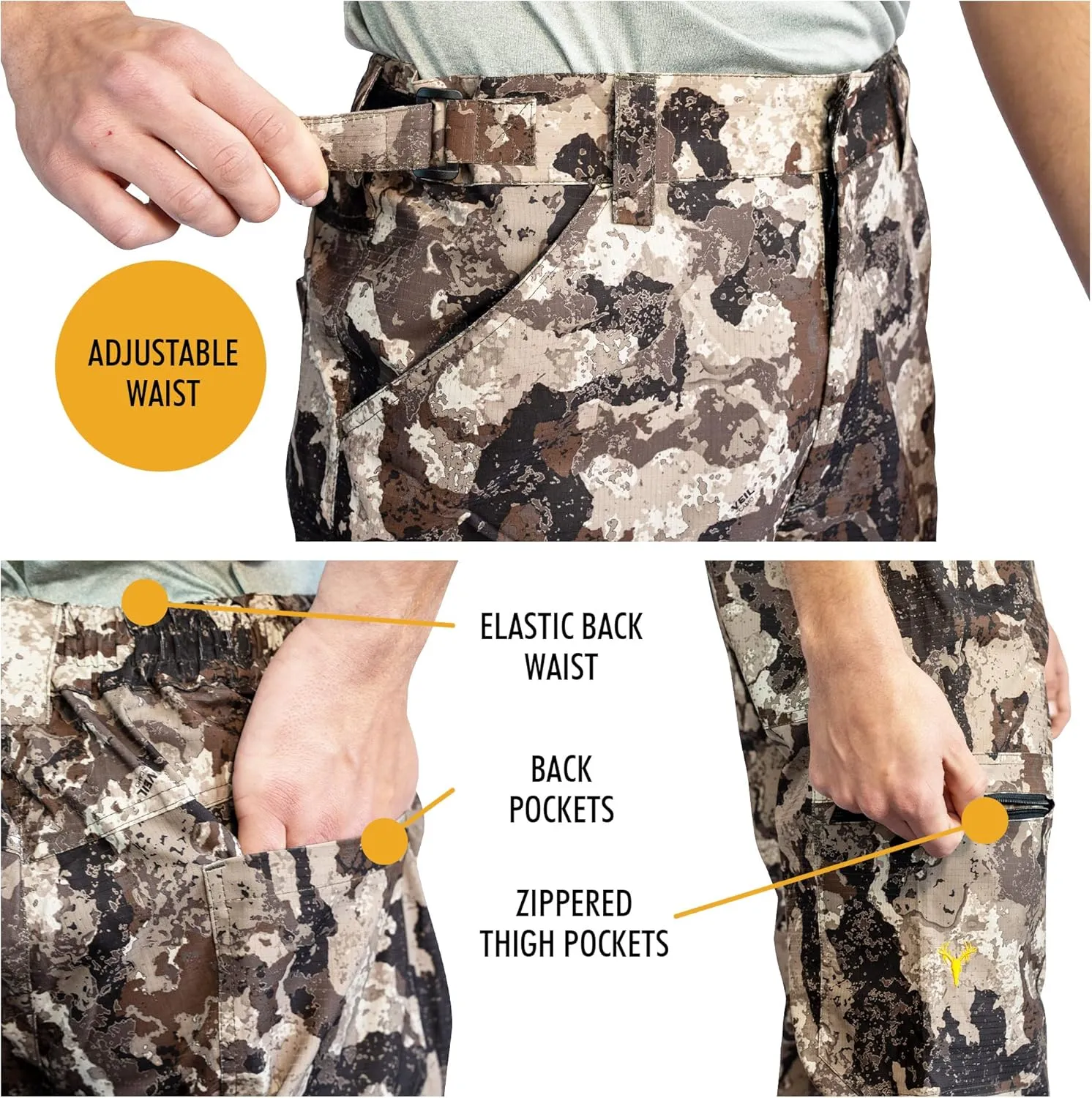 HOT SHOT Mens Camo Hunting Performance Pant  Camouflage Outdoor Pants for Men