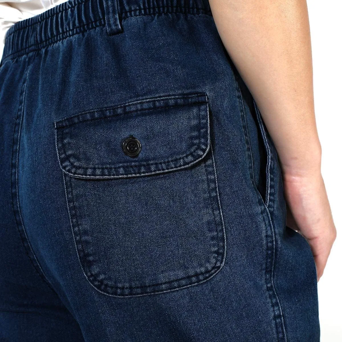 IDEALSANXUN Men??s Elastic Waist Jeans