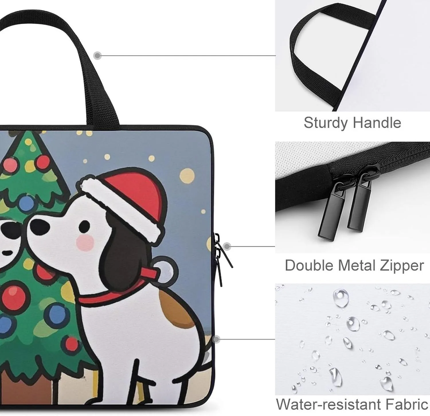 Intimate Puppy Laptop Bag Durable Laptop Sleeve Water-Resistant Notebook Bag for Computer Or Tablet