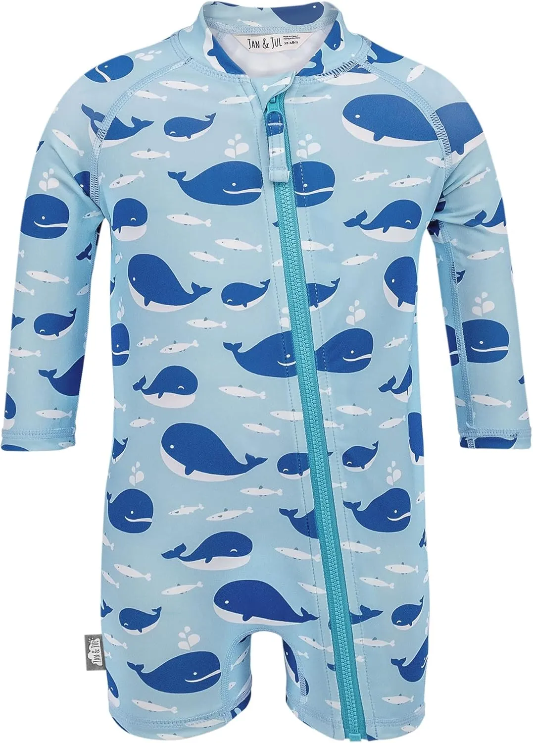 JAN & JUL Long Sleeve 1-pc UV Jumpsuit Rash Guard (Baby, Toddler)