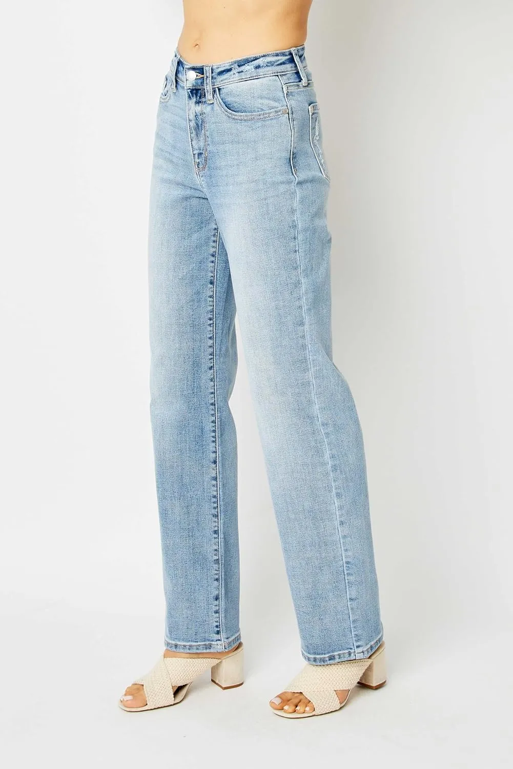 Judy Blue Women's High Waisted Straight Leg Jeans
