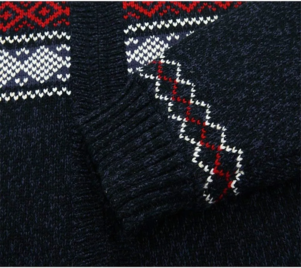 Kedera Fashion Winter Cotton Knitted Cardigan Men's Casual Thick Warm Sweater