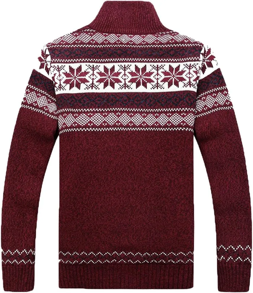 Kedera Fashion Winter Cotton Knitted Cardigan Men's Casual Thick Warm Sweater