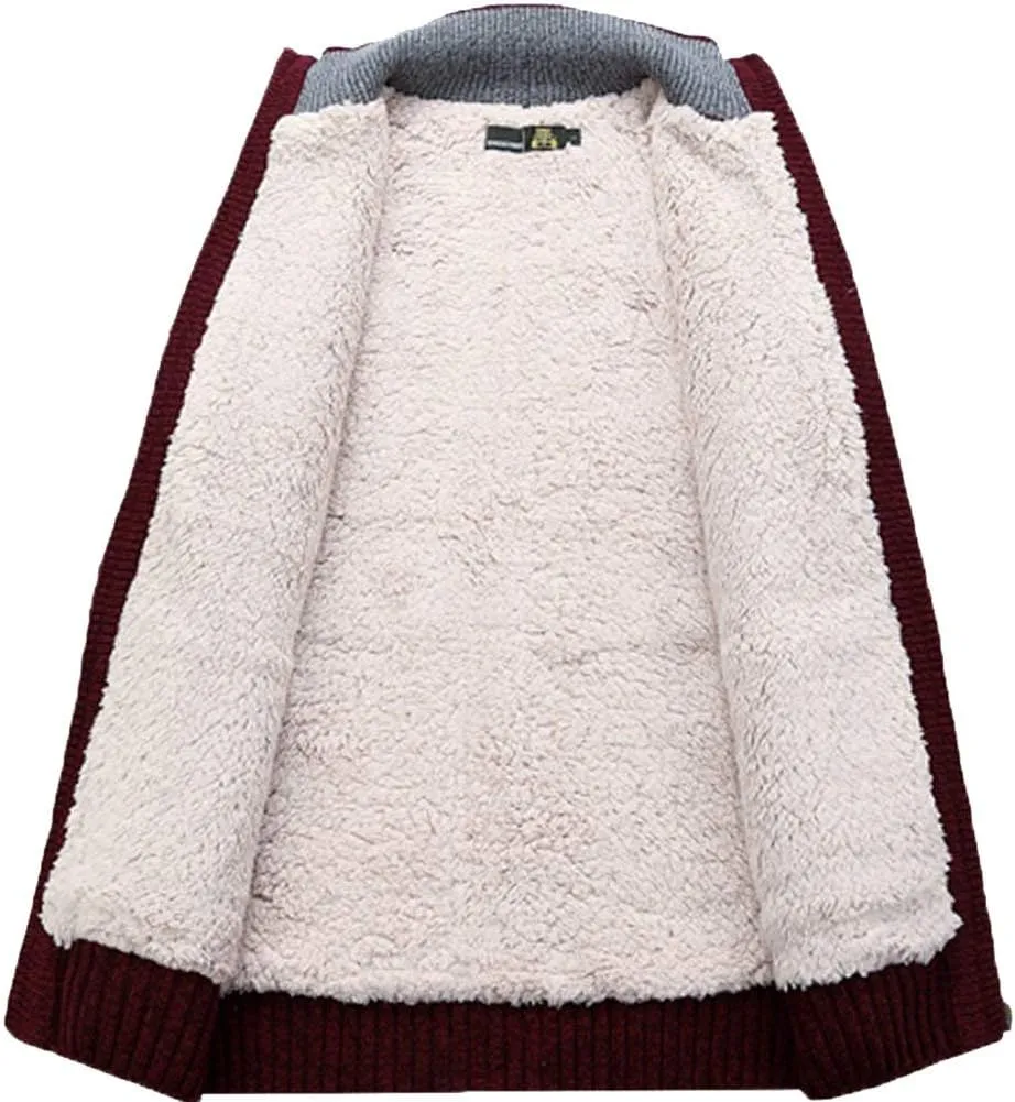 Kedera Fashion Winter Cotton Knitted Cardigan Men's Casual Thick Warm Sweater