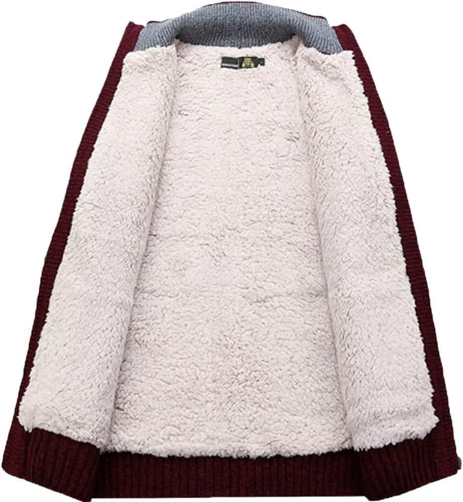 Kedera Fashion Winter Cotton Knitted Cardigan Men's Casual Thick Warm Sweater