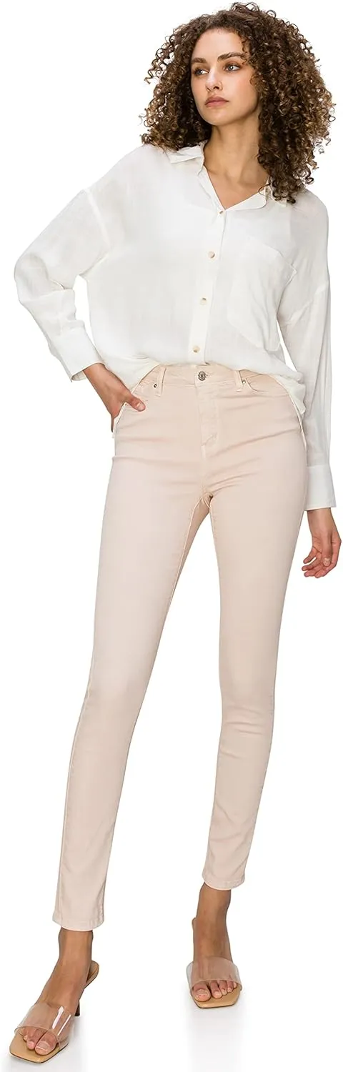 KHAKI & BLUE Cali1850 Womens The Everyday Garment-Dyed Skinny Jeans  Soft Stretchy High Rise Comfy Casual Pants