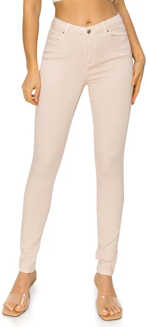 KHAKI & BLUE Cali1850 Womens The Everyday Garment-Dyed Skinny Jeans  Soft Stretchy High Rise Comfy Casual Pants