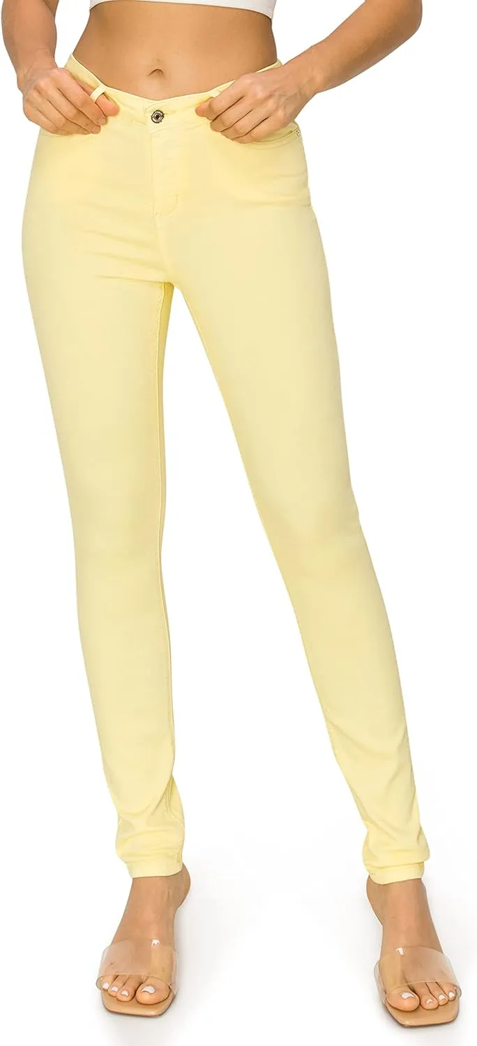 KHAKI & BLUE Cali1850 Womens The Everyday Garment-Dyed Skinny Jeans  Soft Stretchy High Rise Comfy Casual Pants