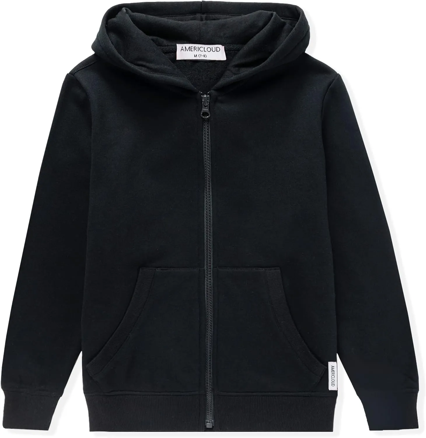 Kids Soft Brushed Fleece Zip Up Hoodie Casual Sport Hooded Sweatshirt with Pockets for Boys or Girls 3-12 Years