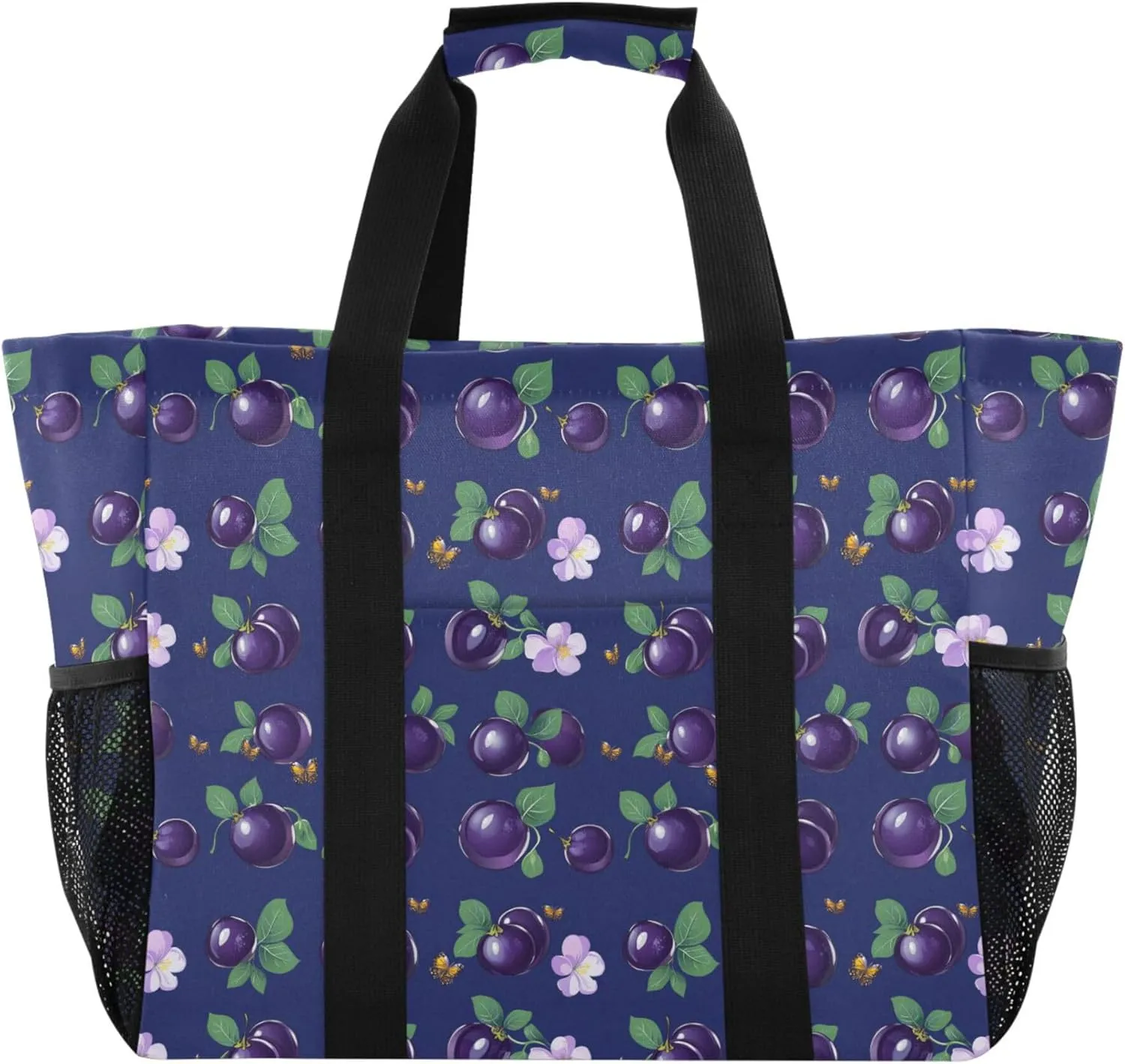 KLL Utility Tote Bag For Women with Handles Collapsable Water Resistant Reusable Grocery Bags