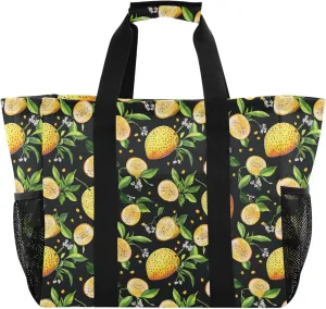 KLL Utility Tote Bag For Women with Handles Collapsable Water Resistant Reusable Grocery Bags