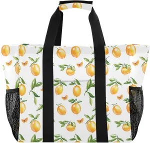 KLL Utility Tote Bag For Women with Handles Collapsable Water Resistant Reusable Grocery Bags